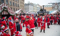 Letonya'da Noel Baba etkinliği