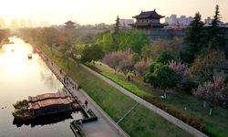 Çin'in Xi'an kentinde nefes kesen gün batımı manzarası