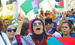 Tunus'ta Filistinlilere destek gösterisi