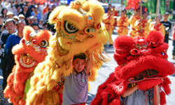 Çin'in Guizhou eyaletinde Çin Yeni Yılı geleneksel kültürel unsurlarla kutlandı