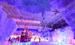 Harbin'de buz ve kar sanat galerisi turistlerin ilgi odağı oldu