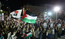 Yunanistan'da öğrenciler Filistin'e destek gösterisi düzenledi