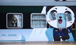 Panda temalı Çin-Laos treni Çin'in Guiyang kentinden hareket etti