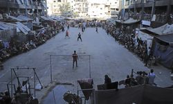 Cibaliye Mülteci Kampı'ndaki Filistinliler futbol maçı yaptı