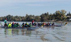 Macaristan'da Tuna Nehri'nde ejderha teknesi yarışı düzenlendi