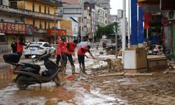 Çin'in güneyindeki Huaiji ilçesini vuran sel felaketinden 300.000 kişi olumsuz etkilendi