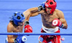2025 Dünya Oyunları'nda kick boks erkekler yarı final müsabakası kıyasıya mücadeleye sahne oldu