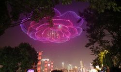 Çin'in Chongqing kenti Ulusal Gün'ü drone'lu ışık gösterisiyle kutladı