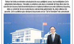 Çin'in Ankara Büyükelçisi'nin 'Çin'in Yönetişimi' hakkındaki makalesi yayımlandı