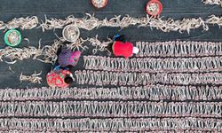 Çin'in Hebei Eyaleti balıkçı kasabasında deniz ürünleri kurutma sezonu başladı