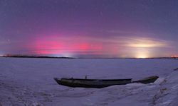 Çin'in Heilongjiang eyaletinde kuzey ışıkları büyüleyici görüntüler oluşturdu