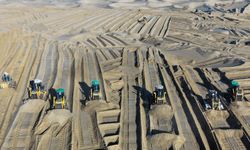 Çin'in Xinjiang bölgesinde çiftçiler çölleşmeye karşı mücadele veriyor