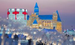 Harbin Kar ve Buz Dünyası'ndaki buzdan heykeller ziyaretçilerden yoğun ilgi topluyor