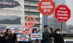 Güney Kore ve ABD'nin ortak askeri tatbikatı Seul'de protesto edildi