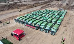 Çinli şirket, Etiyopya'daki havaalanı inşaatına 50 elektrikli ağır yük kamyonu sevk etti