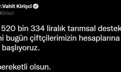 116 milyon liralık tarımsal destek ödemeleri, çiftçilerin hesaplarına aktarılmaya başladı