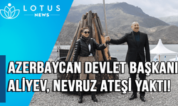 Azerbaycan Devlet Başkanı Aliyev nevruz ateşini yaktı