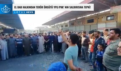 El Bab halkından terör örgütü YPG/PKK’nın saldırısına tepki