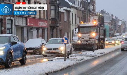 Belçika' da yoğun kar yağışı