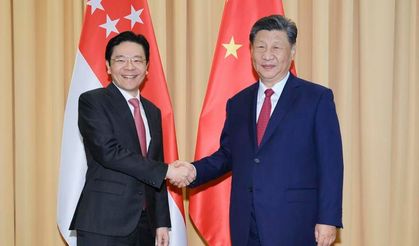 Çin Cumhurbaşkanı Xi, Singapur Başbakanı Lawrence Wong ile görüştü