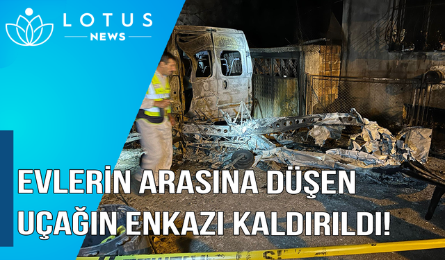 Video: Evlerin arasına düşen uçak kaldırıldı