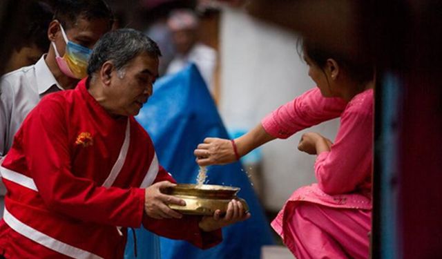 Katmandu'da Pancha Dan Festivali kutlamaları