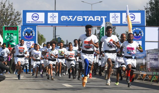 Etiyopya'da Çin'in sponsorluğunda bayrak yarışı düzenlendi