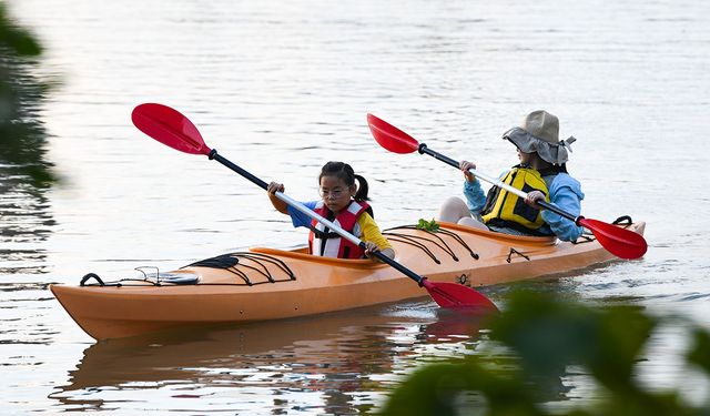 Çin'de antik nehir köyü modern sporların merkezi haline geldi