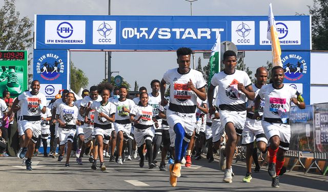 Etiyopya'da Çin'in sponsorluğunda bayrak yarışı düzenlendi