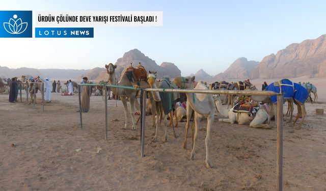 Video: Ürdün çölünde deve yarışı festivali başladı