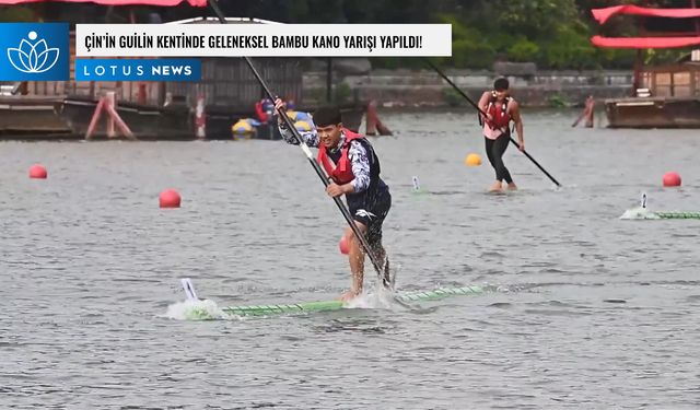 Video: Çin'in Guilin kentinde geleneksel bambu kano yarışı yapıldı