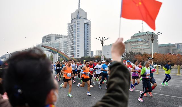 Çin'de 2022 Beijing Maratonu düzenlendi