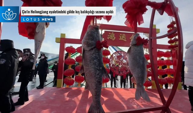 Video: Çin'in Heilongjiang eyaletindeki gölde kış balıkçılığı sezonu açıldı