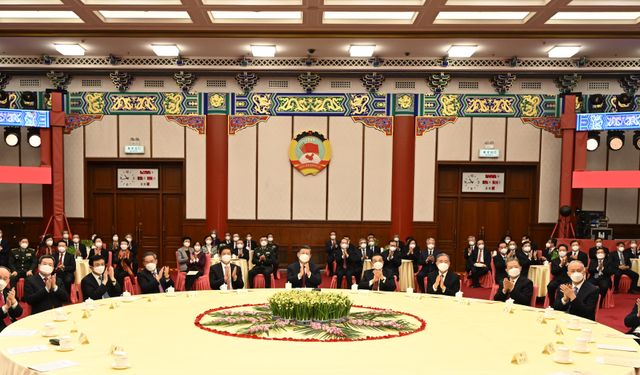 Fotoğraf: Xi, ÇHSDK Ulusal Komitesi'nin düzenlediği Yeni Yıl toplantısına katıldı