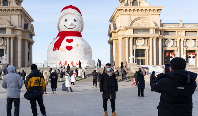 Çin'in Harbin kentinde kış turizmi gelişiyor