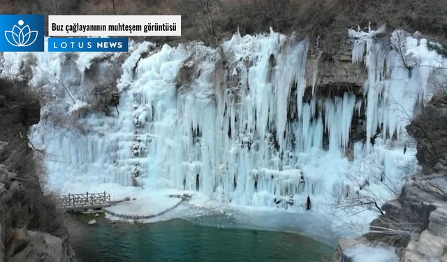 Video: Çin'in Shanxi eyaletindeki buz çağlayanının muhteşem görüntüsü turistleri büyüledi