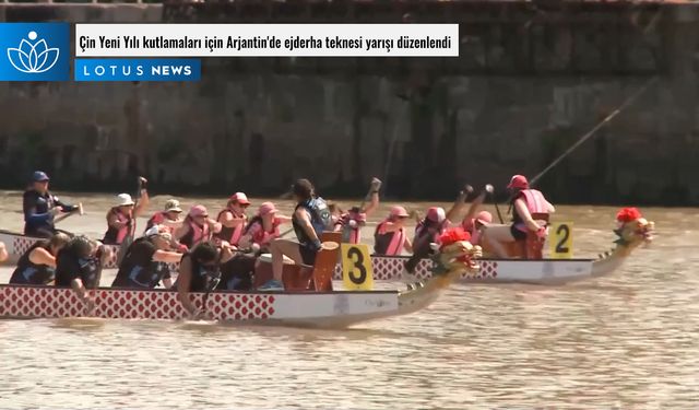 Video: Çin Yeni Yılı kutlamaları için Arjantin'de ejderha teknesi yarışı düzenlendi