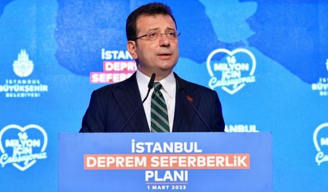 İBB Başkanı İmamoğlu, 'İstanbul Deprem Seferberlik Planı'nı açıkladı!