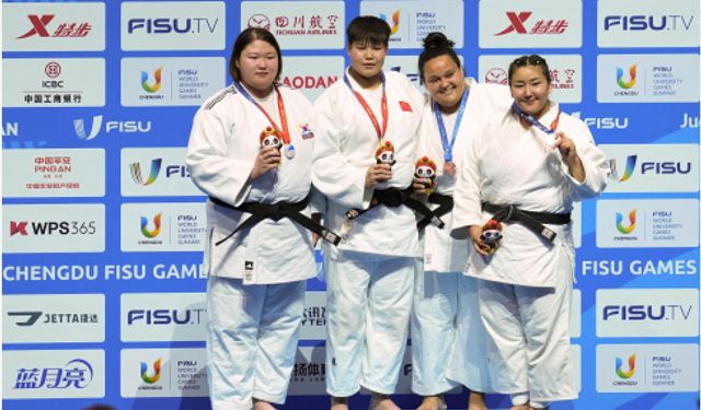 Üniversite Yaz Oyunları'nda kadınlar Judo 78 kilo üstünde altın madalyayı Çinli sporcu aldı