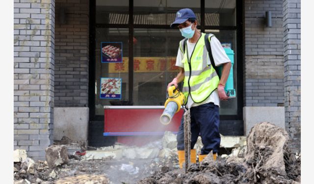 Çin'in Hebei eyaletinde afet sonrası çalışmalar devam ediyor