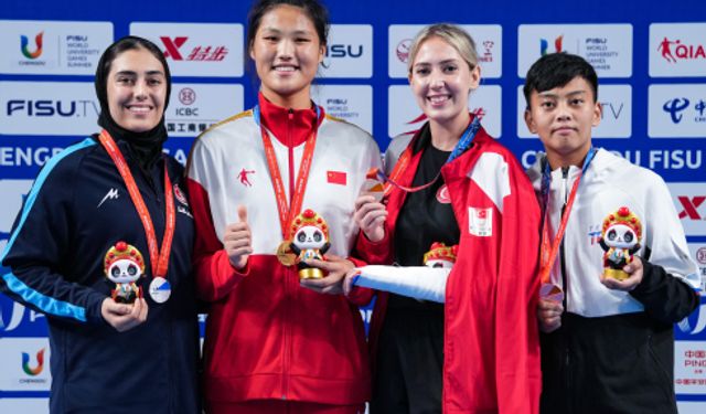 Dünya Üniversite Oyunları'nda kadınlar tekvando +73 kiloda Esra Akbulak bronz madalya kazandı