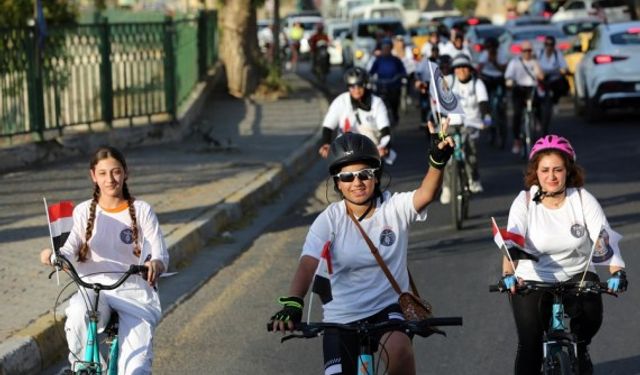 Iraklı kadınlar uyuşturucuyla mücadele farkındalığı yaratmak için pedal çevirdi