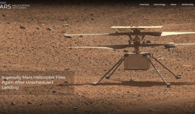 NASA'nın Mars helikopteri Kızıl Gezegen'de 55. uçuşunu tamamladı