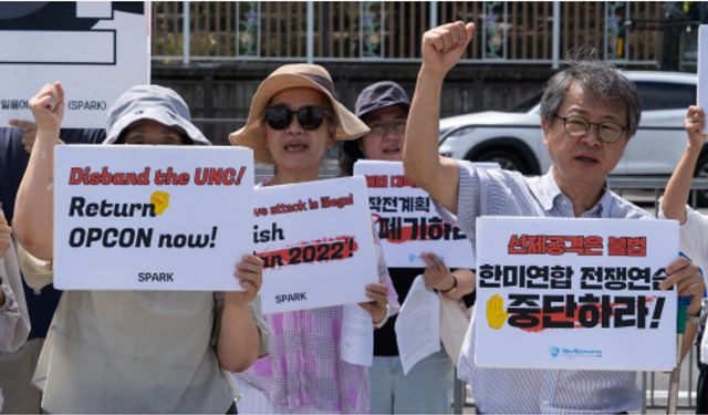 Seul'de Güney Kore'nin ABD ile ortak askeri tatbikatı protesto edildi