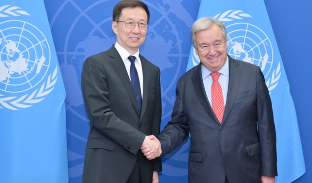 Çin Cumhurbaşkanı Yardımcısı Han, New York'ta Guterres ile görüştü