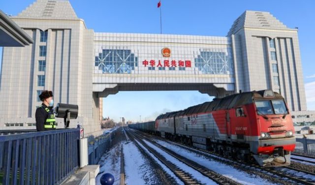 Çin'in en büyük kara limanı Manzhouli, 22.000 Çin-Avrupa yük treni seferine hizmet verdi