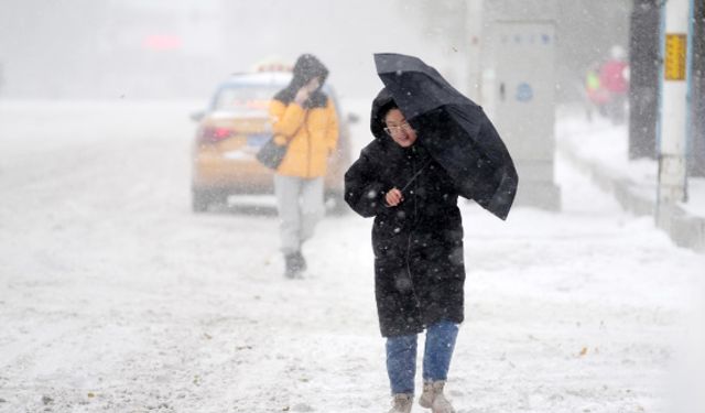 Çin'in Heilongjiang eyaleti şiddetli kar yağışının etkisi altına girdi