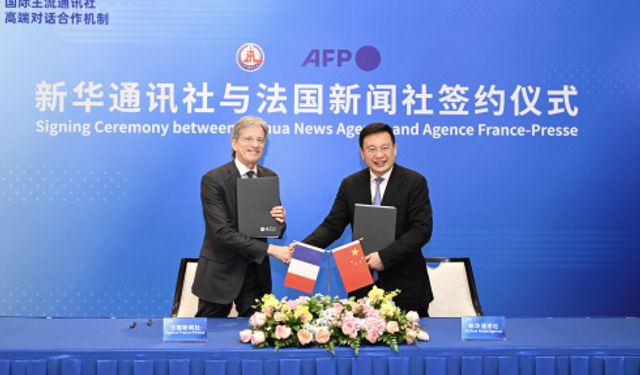 Xinhua ve AFP haber ajansları arasında mutabakat zaptı imzalandı