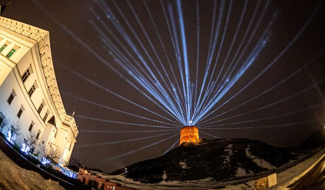 Uluslararası Işık Festivali, Litvanya'nın başkenti Vilnius'ta başladı