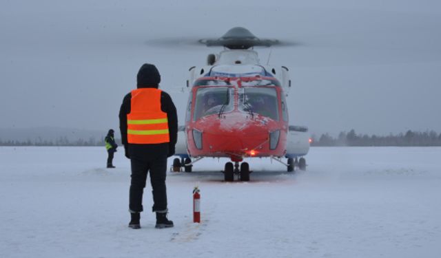 Çin'in büyük sivil helikopteri AC313A, soğuk havada uçuş testlerine başladı